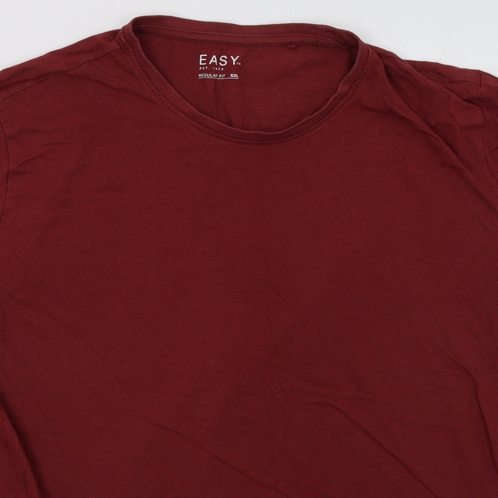 Matalan Mens Red  Cotton  T-Shirt Size 2XL Crew Neck