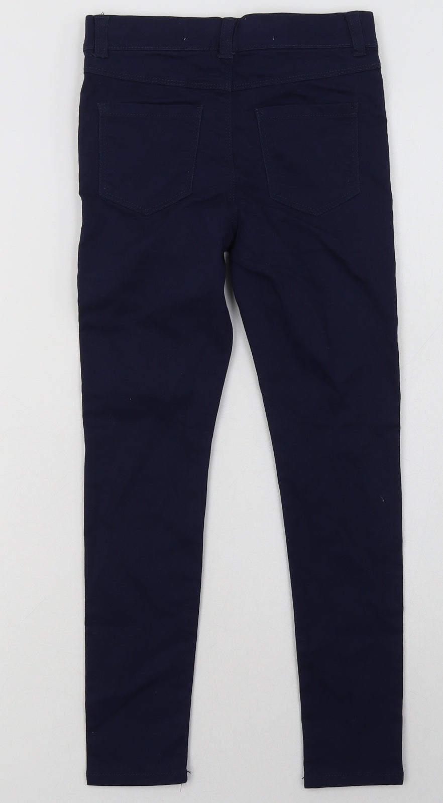Primark Girls Blue  Cotton Jegging Trousers Size 8-9 Years  Regular