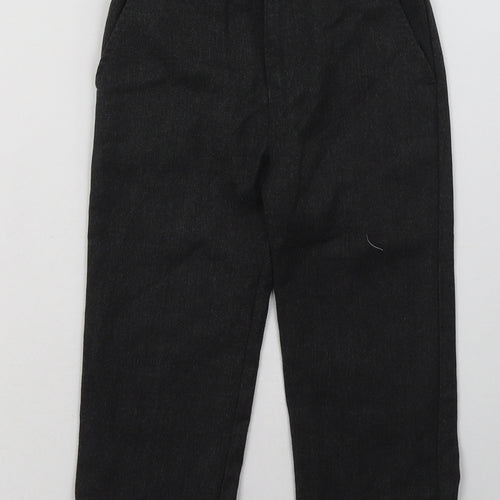 F&F Boys Grey  Polyester Capri Trousers Size 5-6 Years  Regular Hook & Eye - School Wear