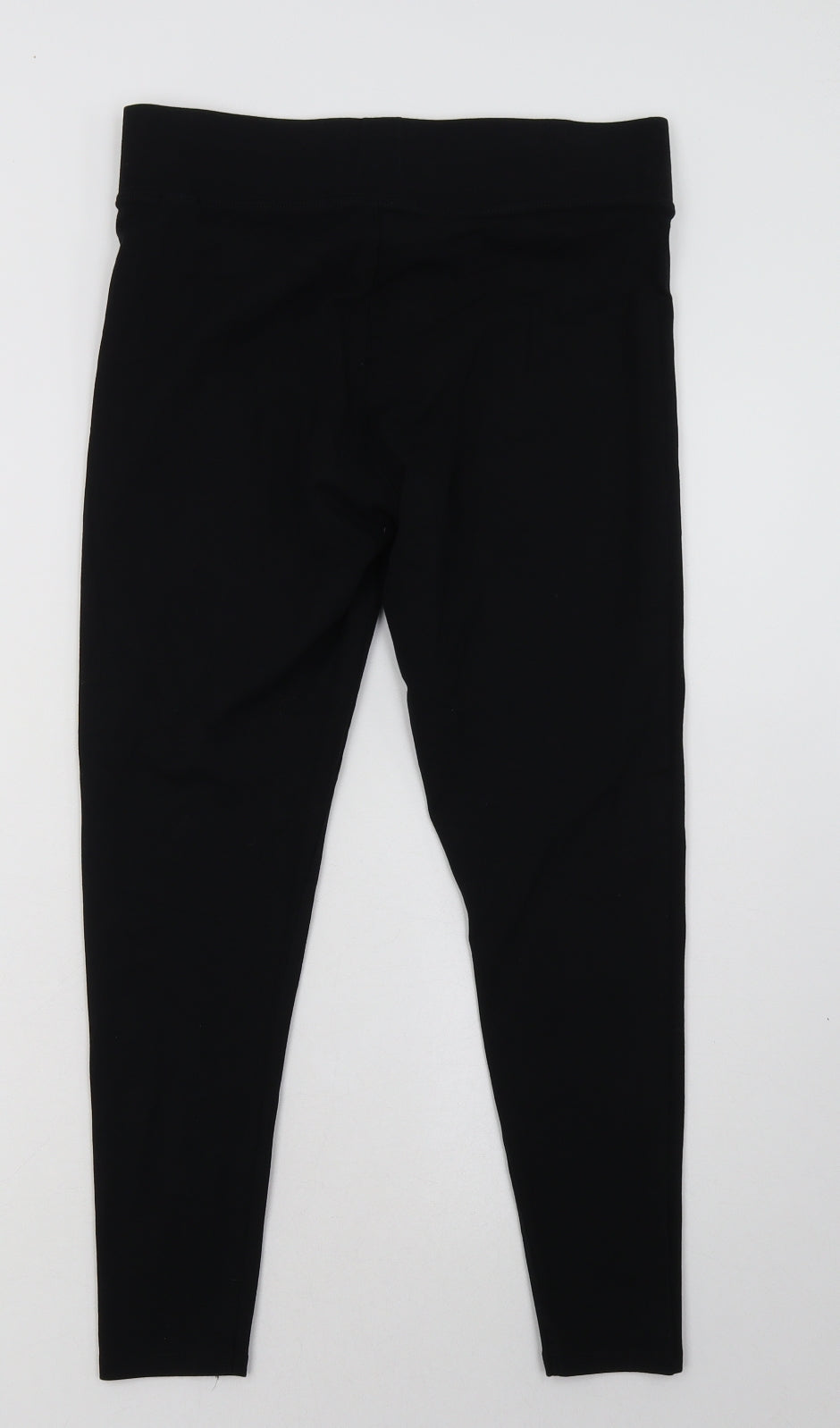 Marks and Spencer Womens Black  Cotton Capri Leggings Size 12 L26 in