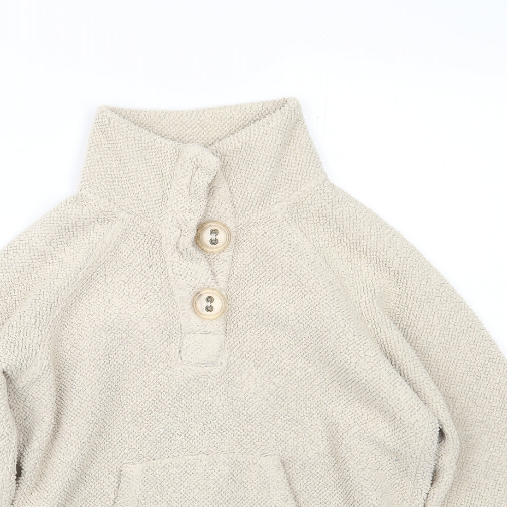 NEXT Womens Beige Collared  Polyester Pullover Jumper Size 8