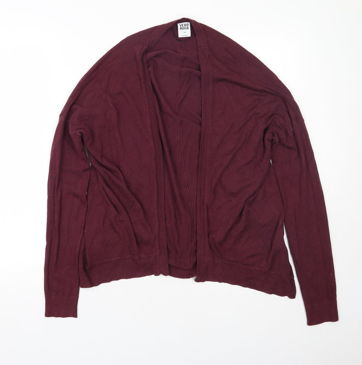VERO MODA Womens Purple Scoop Neck  Nylon Cardigan Jumper Size M