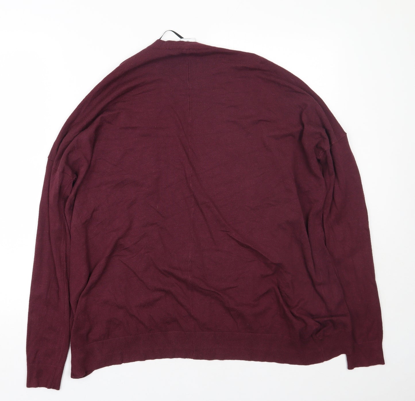 VERO MODA Womens Purple Scoop Neck  Nylon Cardigan Jumper Size M