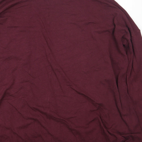 VERO MODA Womens Purple Scoop Neck  Nylon Cardigan Jumper Size M