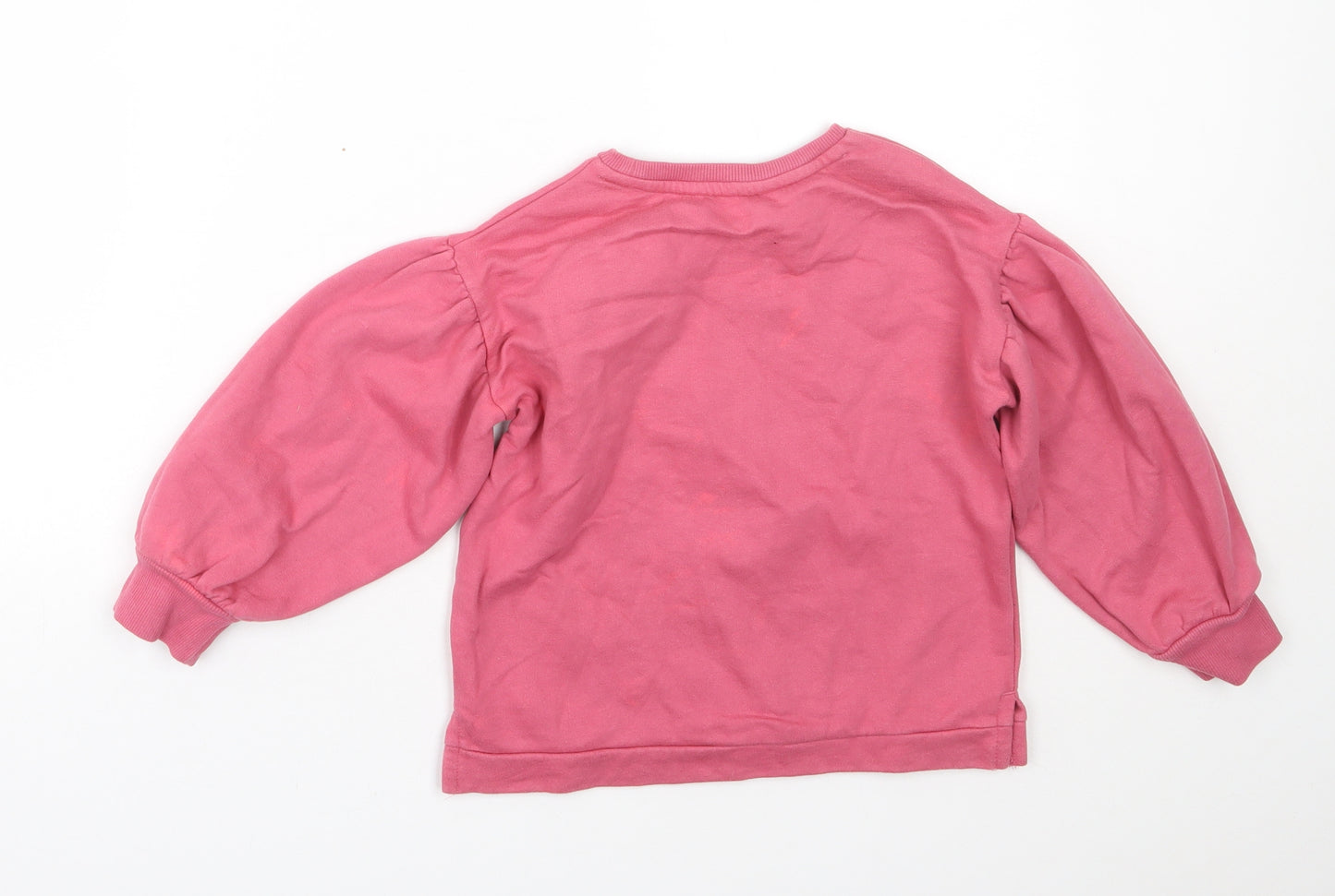 George Girls Pink  Cotton Pullover Sweatshirt Size 6-7 Years