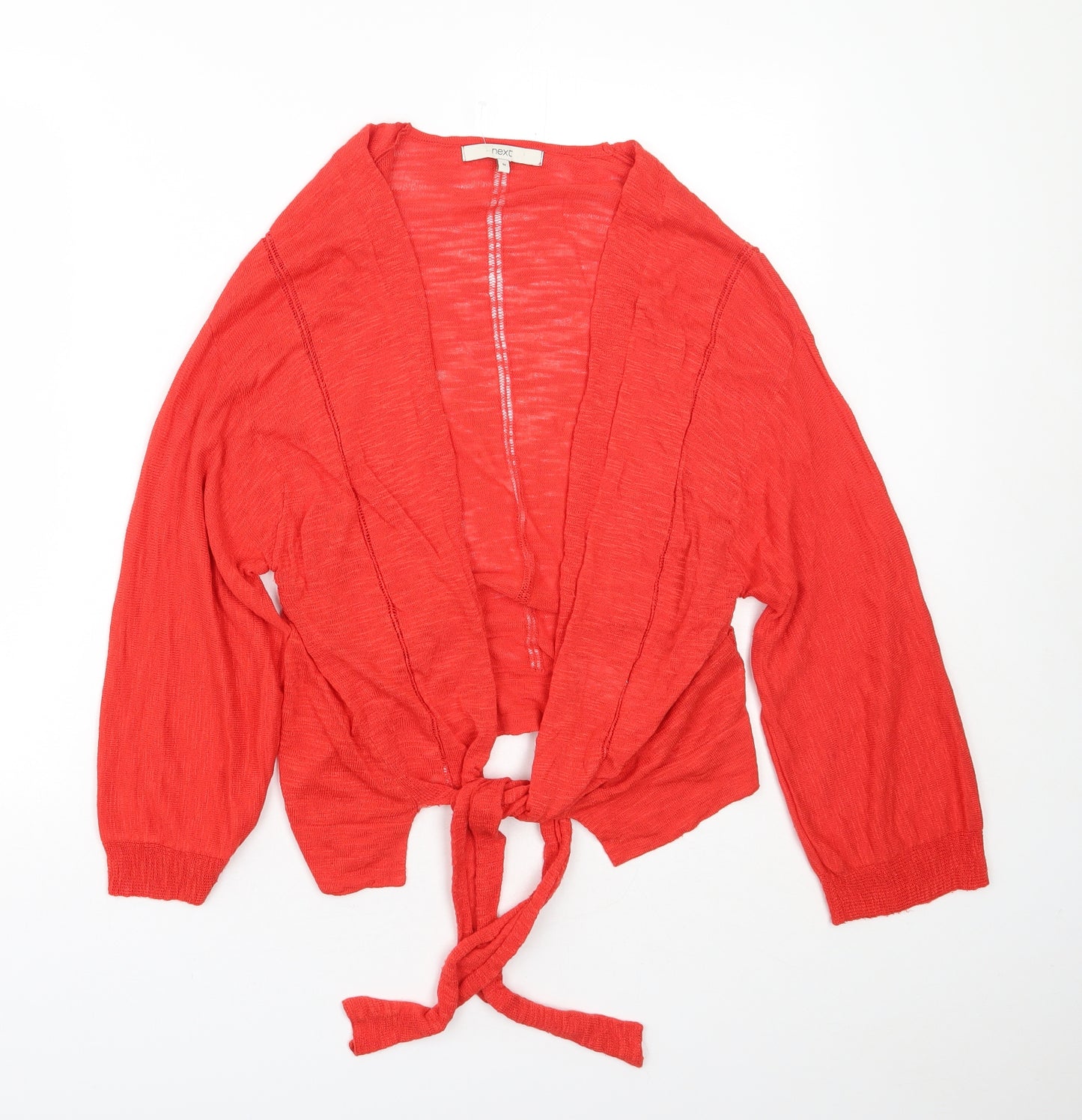 NEXT Womens Red Scoop Neck  Viscose Cardigan Jumper Size M