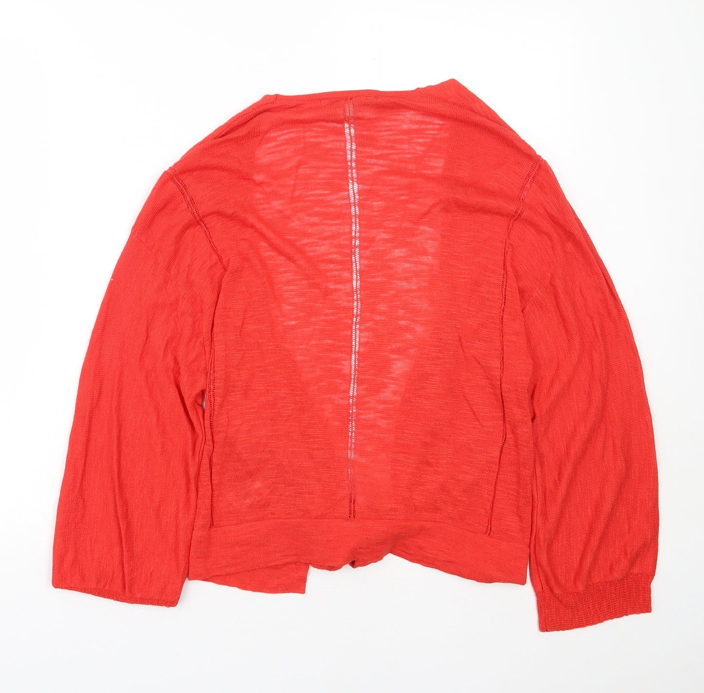 NEXT Womens Red Scoop Neck  Viscose Cardigan Jumper Size M