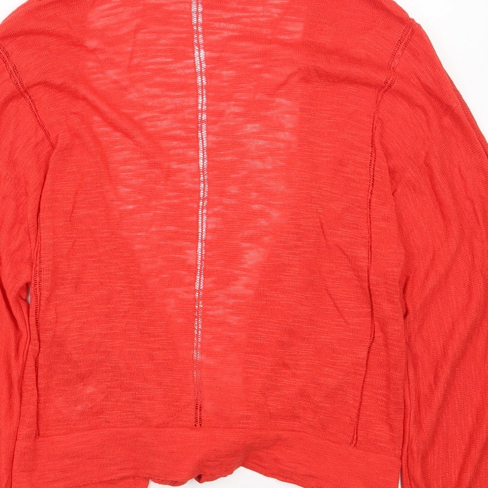 NEXT Womens Red Scoop Neck  Viscose Cardigan Jumper Size M