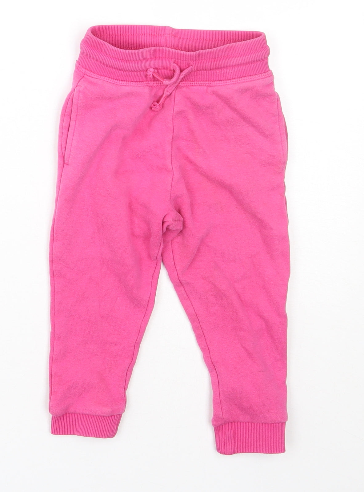 George Girls Pink  Cotton Jogger Trousers Size 18-24 Months
