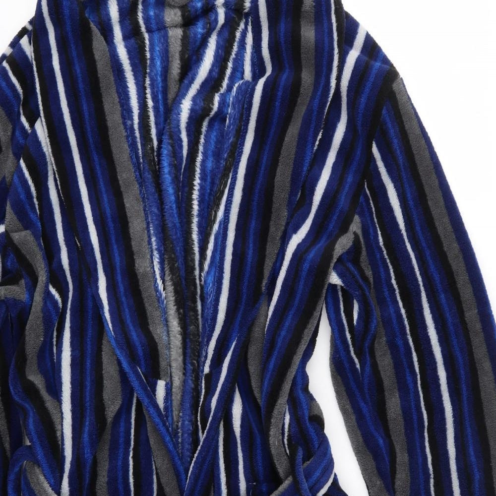 store twenty one Mens Blue Striped Polyester  Gown Size L  Tie