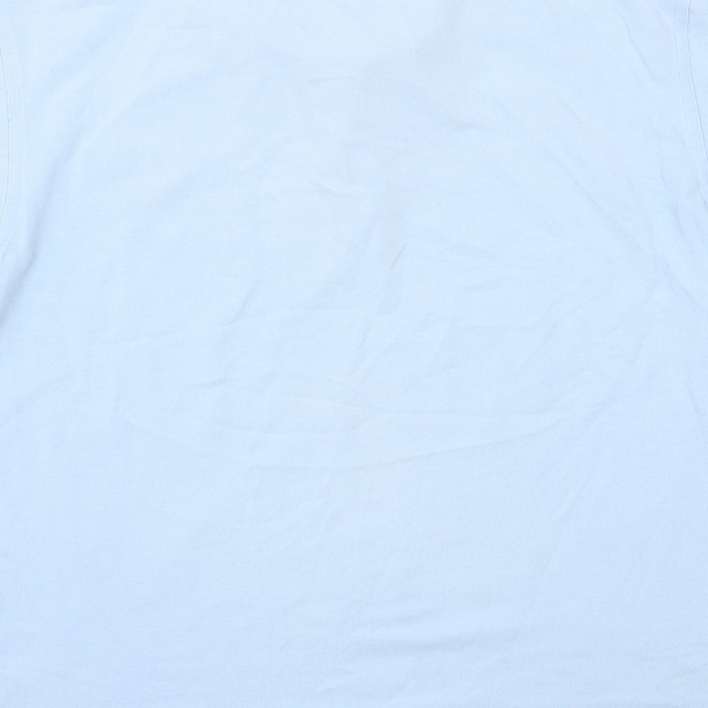 Fred Perry Mens Blue  Cotton  Polo Size L Collared Button