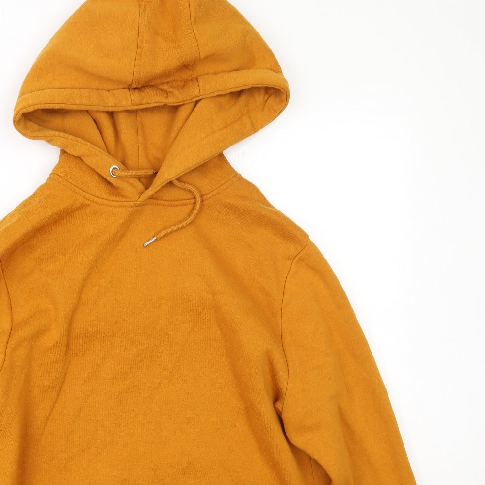 Primark Womens Yellow  Cotton Pullover Hoodie Size M