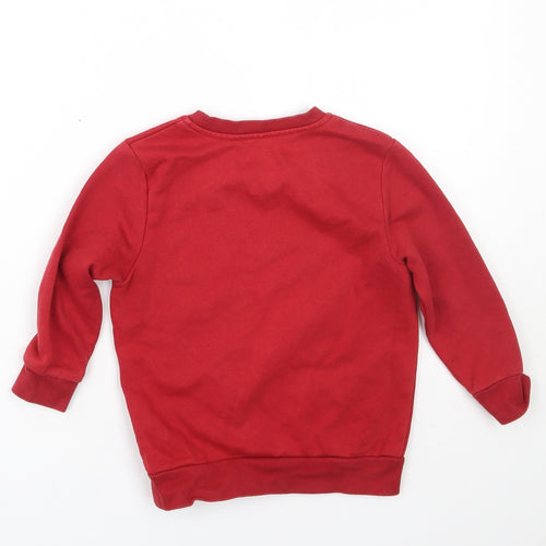 George Boys Red  Cotton Pullover Sweatshirt Size 3-4 Years   - School uniform