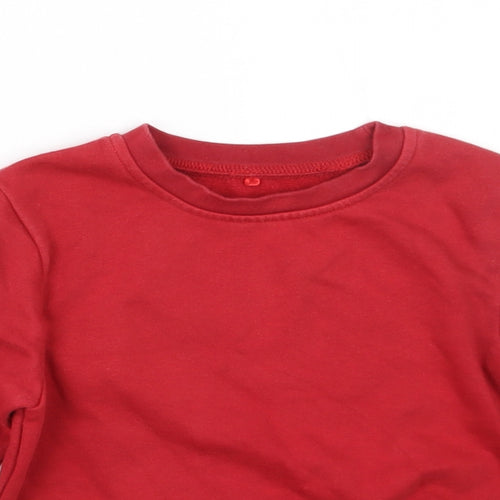 George Boys Red  Cotton Pullover Sweatshirt Size 3-4 Years   - School uniform