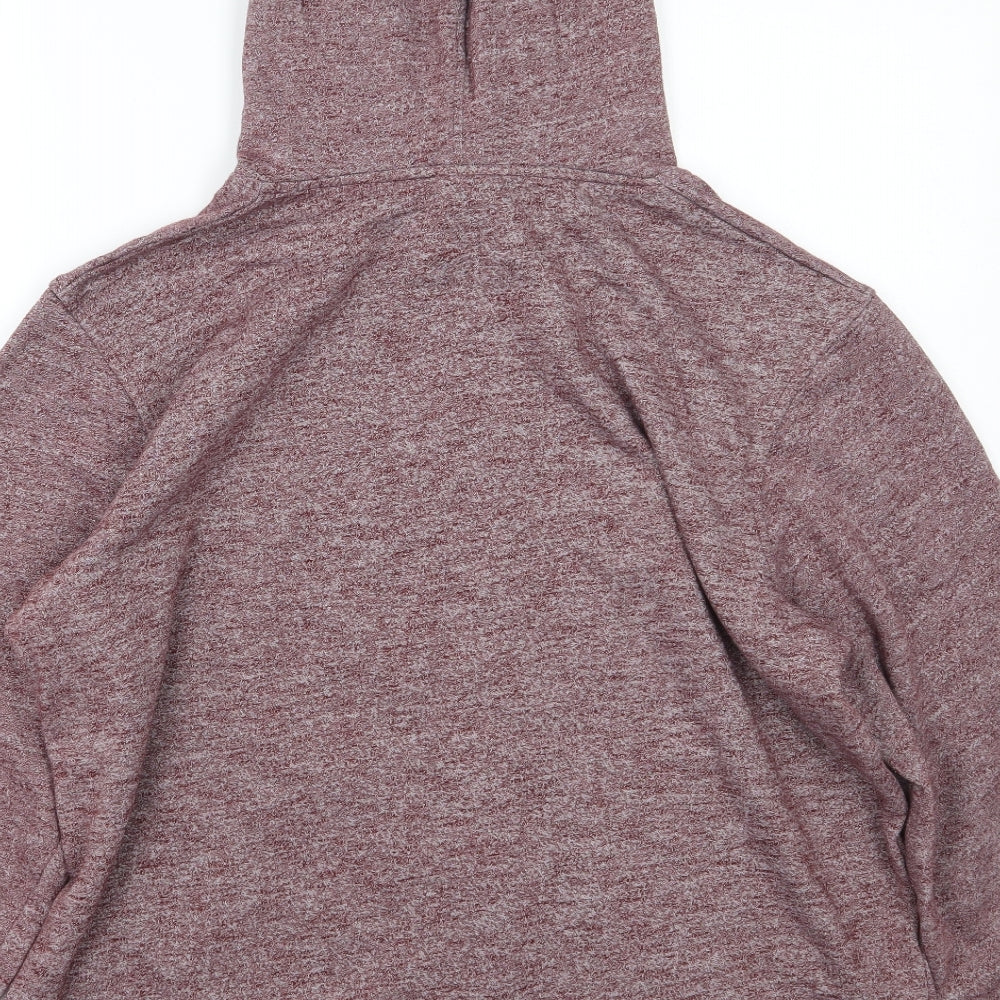 Jack&Jones Mens Red  Cotton Pullover Hoodie Size M