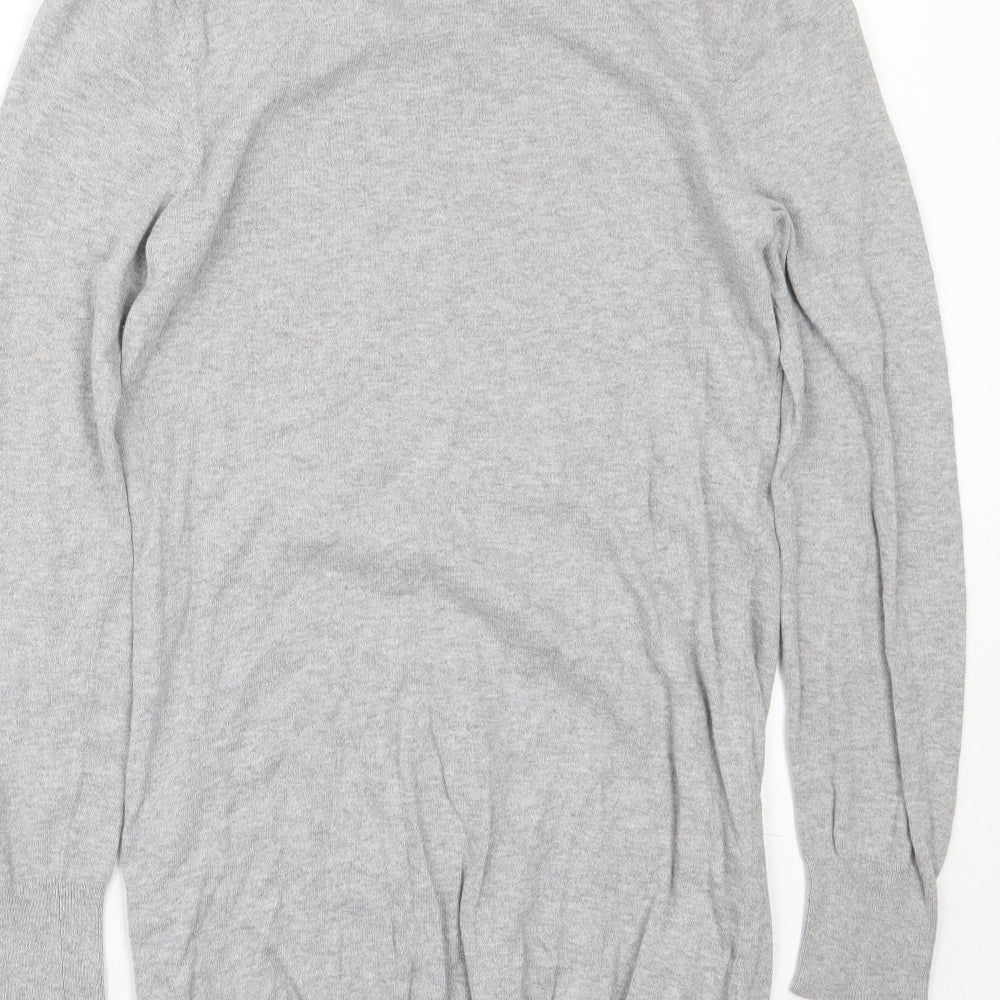 George Womens Grey Crew Neck  Cotton Pullover Jumper Size 10
