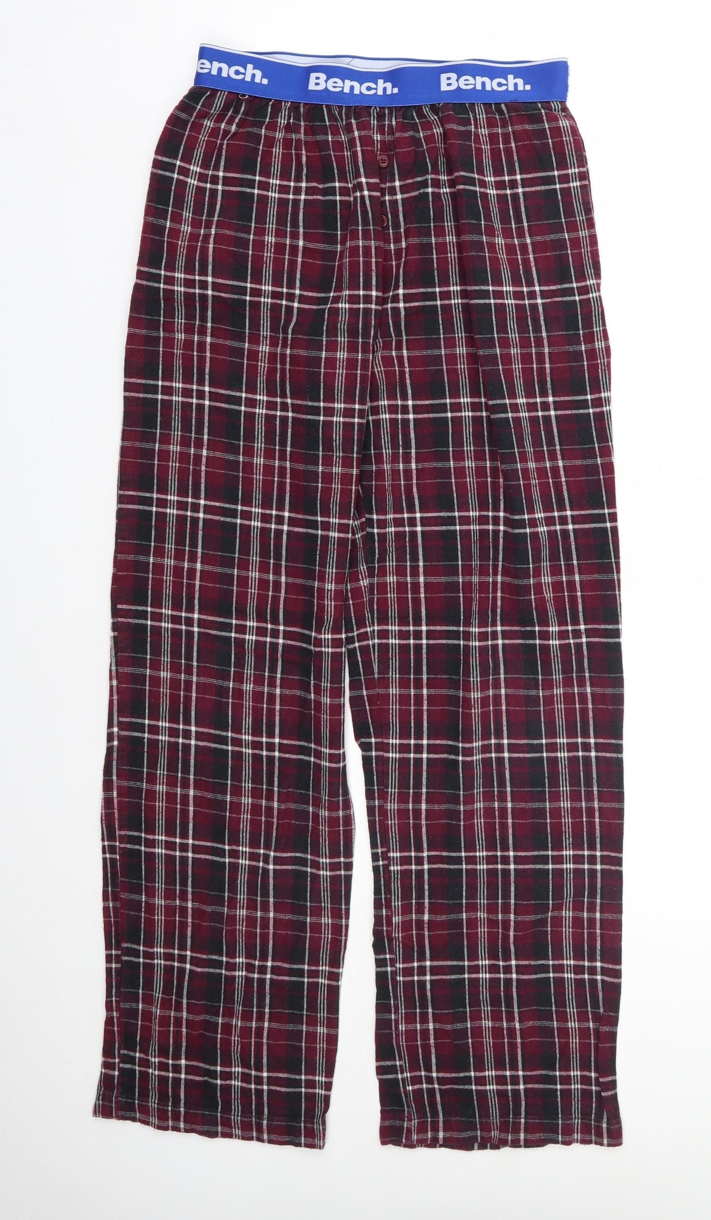 Bench Mens Red Plaid Cotton  Pyjama Pants Size M