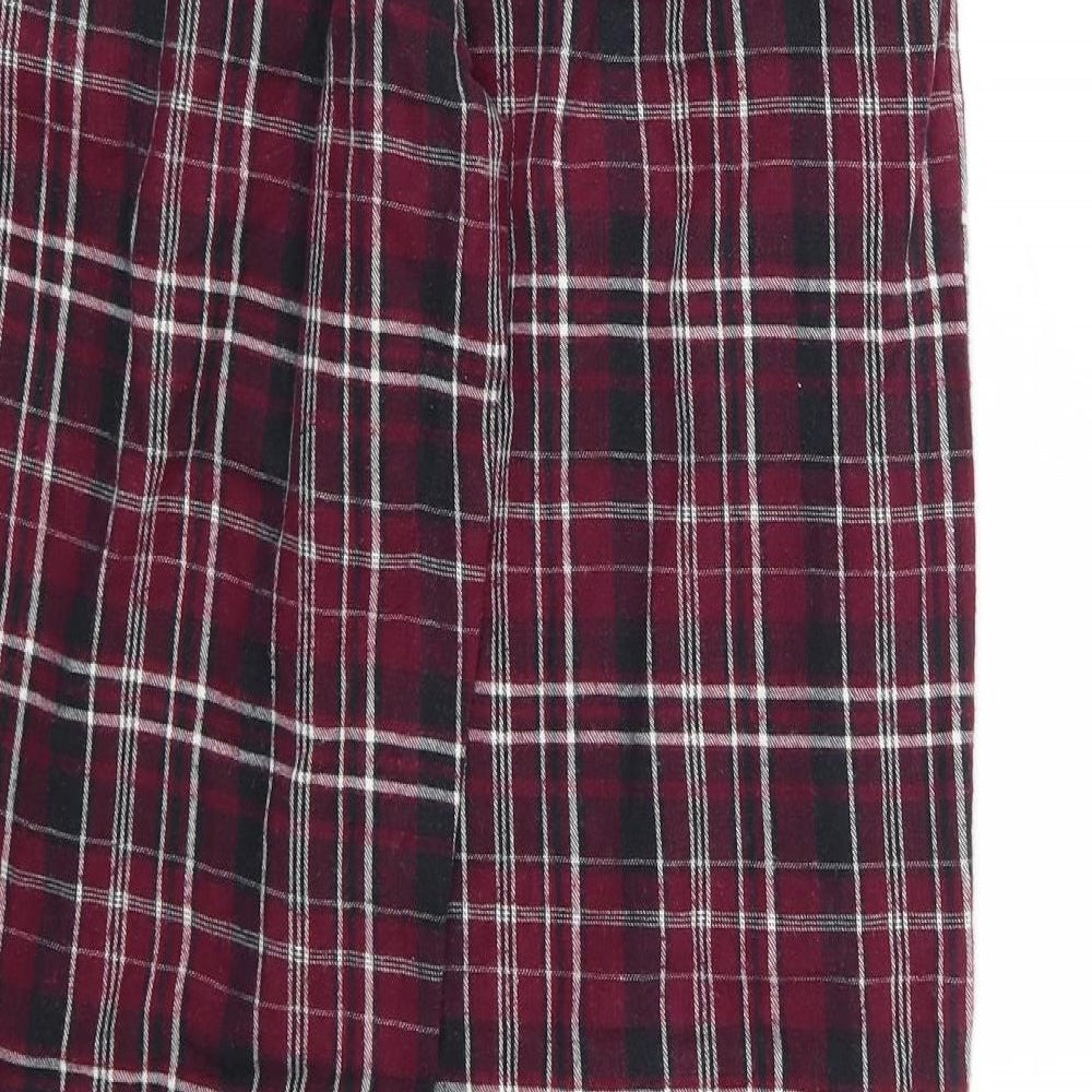 Bench Mens Red Plaid Cotton  Pyjama Pants Size M