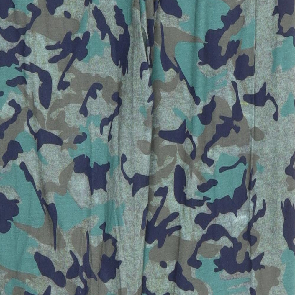 Preworn Womens Green Camouflage Cotton Jogger Trousers Size 3XL L27 in Relaxed