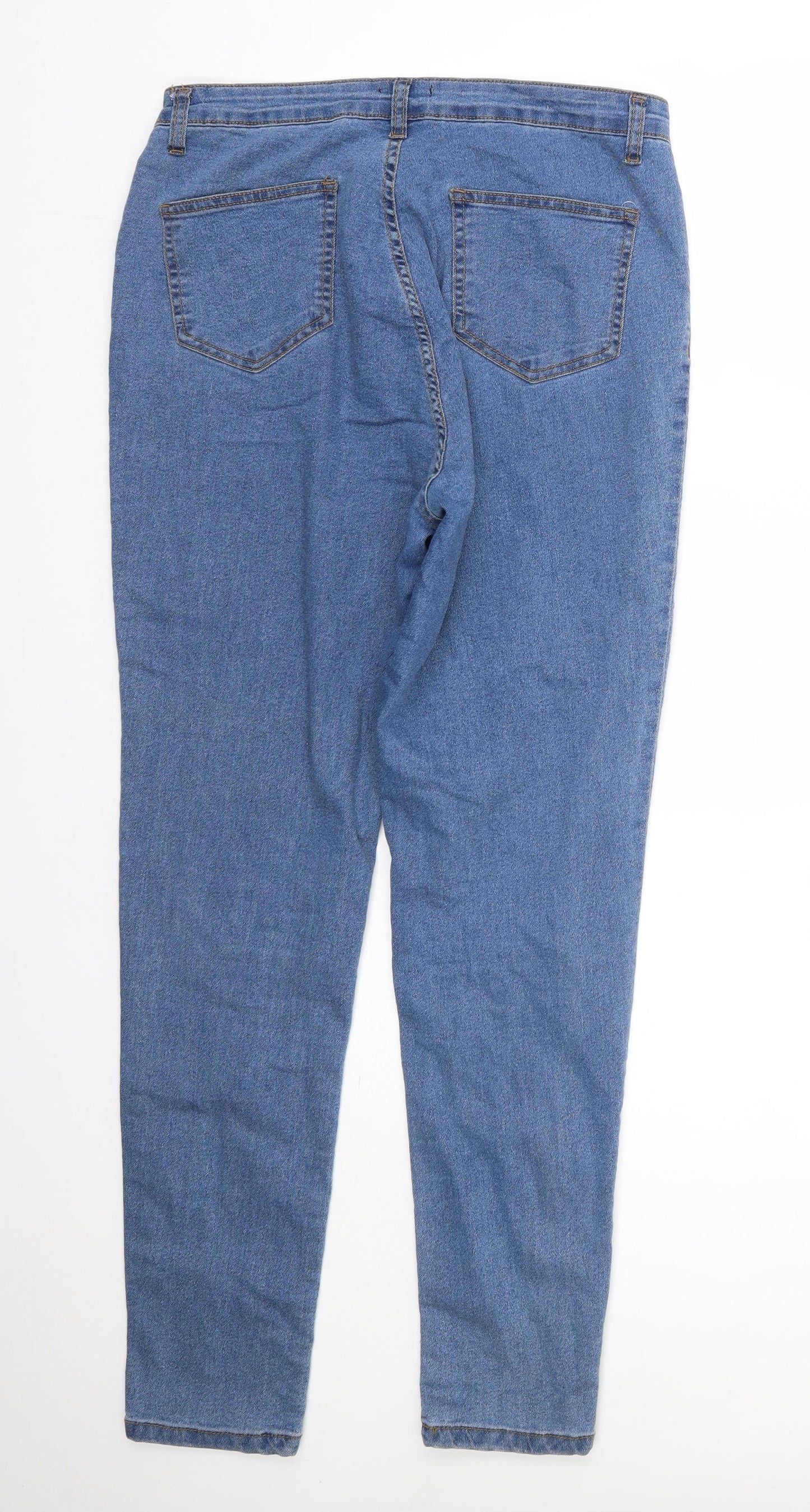 PRETTYLITTLETHING Womens Blue  Cotton Jegging Jeans Size 14 L29 in Regular