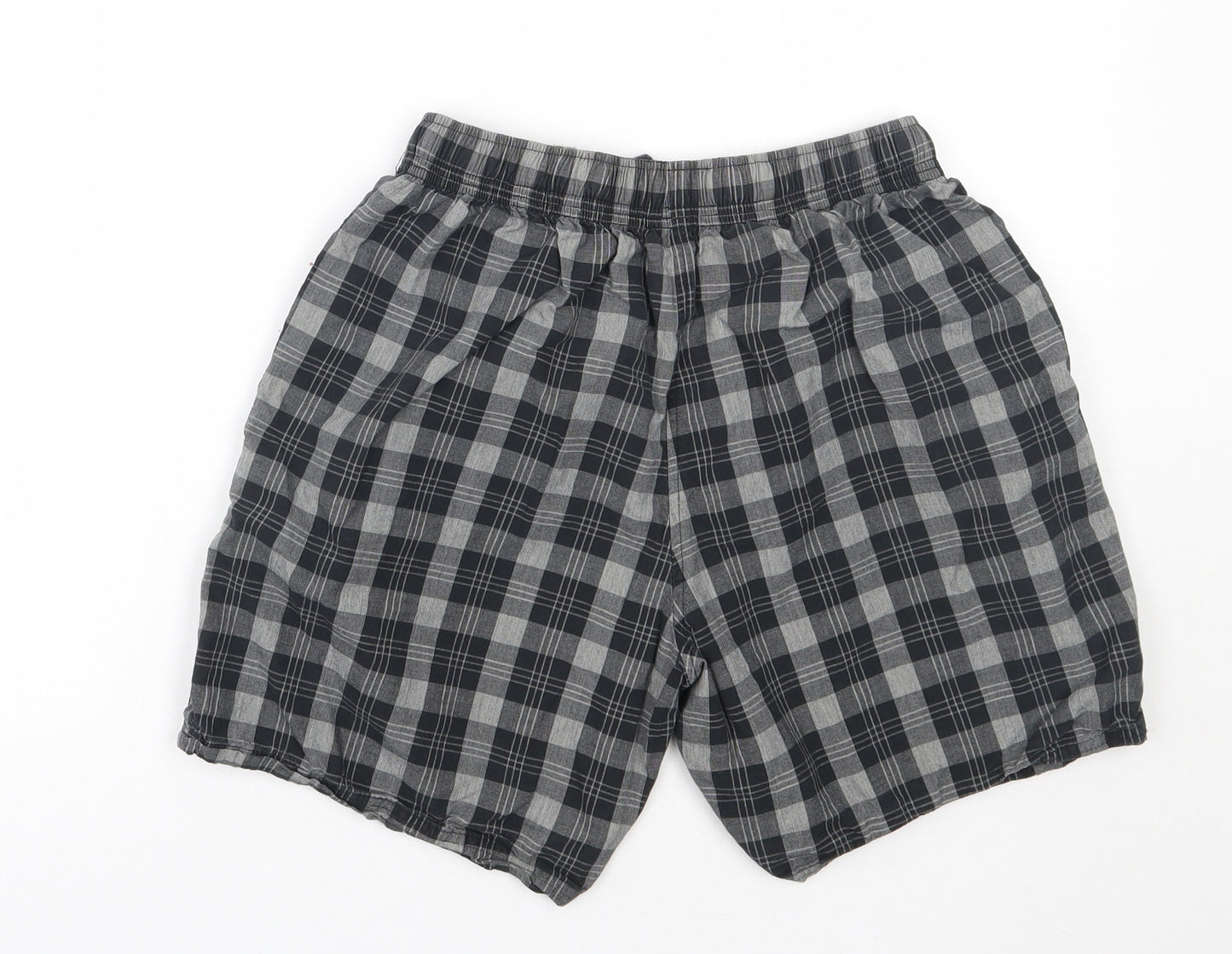 NEXT Mens Grey Plaid Cotton  Sleep Shorts Size S