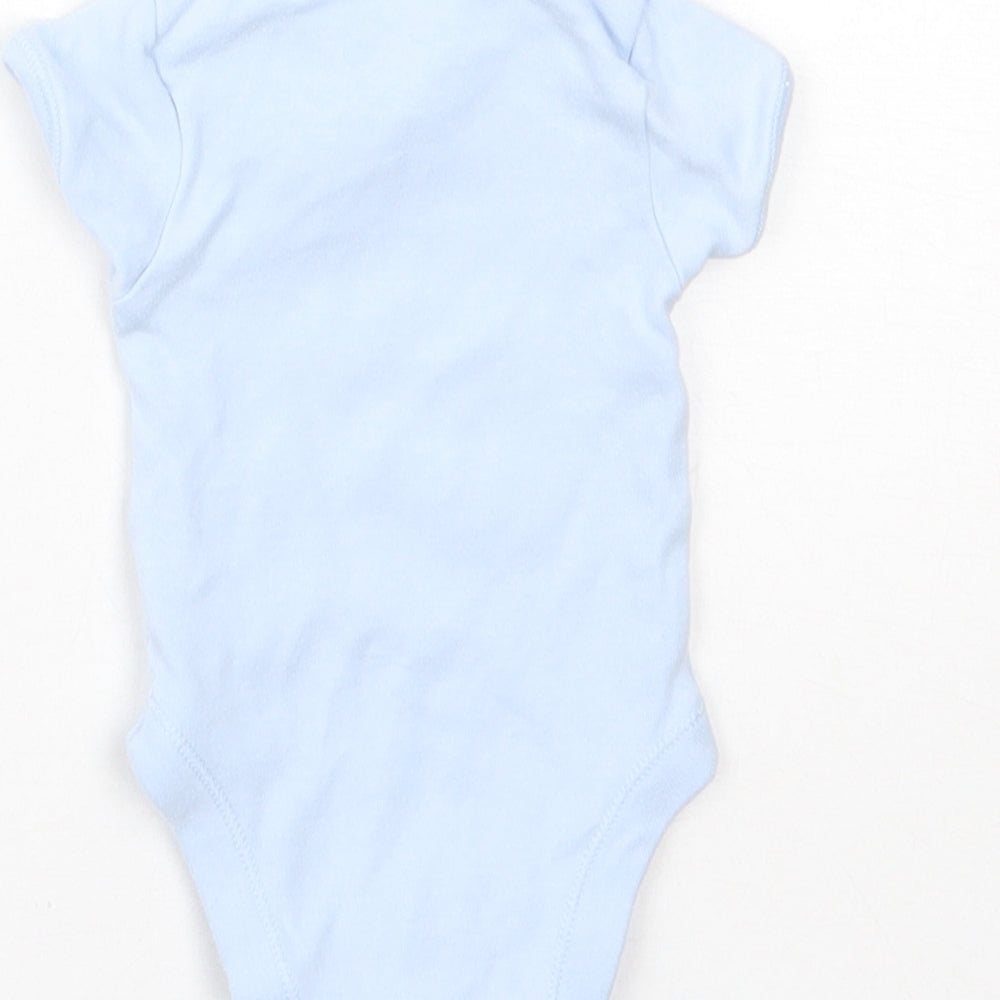 George Baby Blue  Cotton Babygrow One-Piece Size Newborn  Snap - Panda