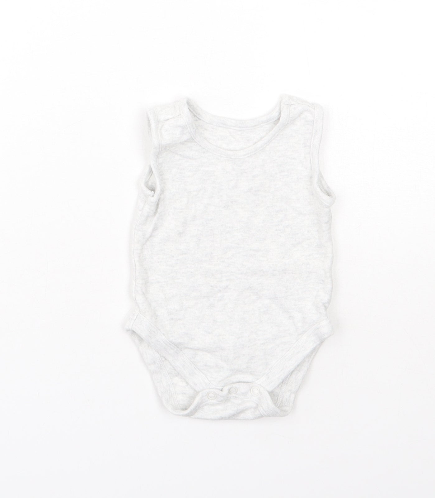 George Baby Grey  Cotton Babygrow One-Piece Size 3-6 Months  Snap