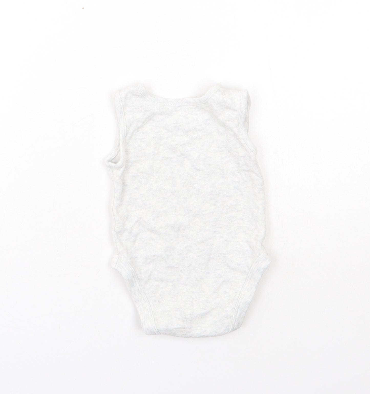 George Baby Grey  Cotton Babygrow One-Piece Size 3-6 Months  Snap