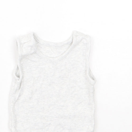 George Baby Grey  Cotton Babygrow One-Piece Size 3-6 Months  Snap