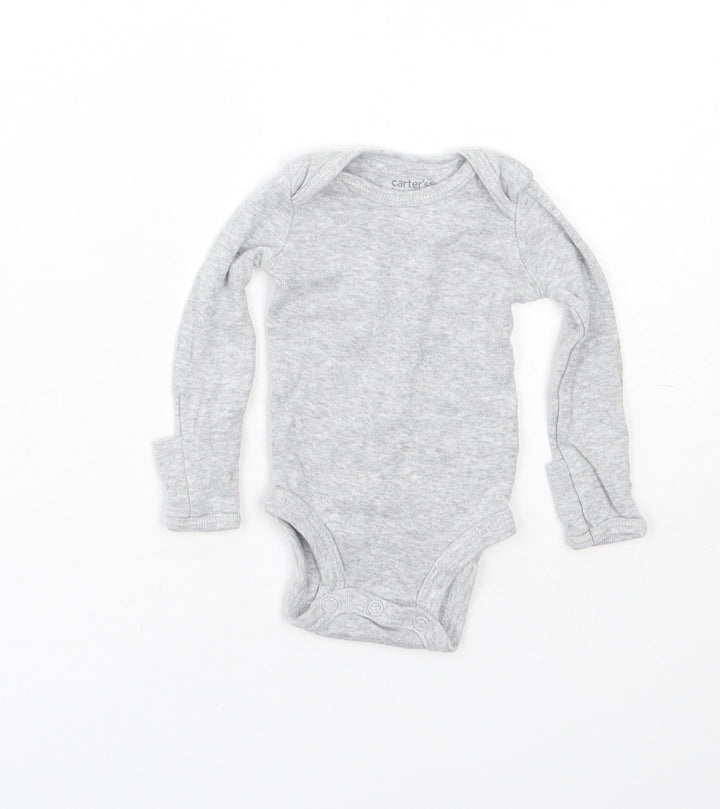 Carters Baby Grey  Cotton Babygrow One-Piece Size Newborn
