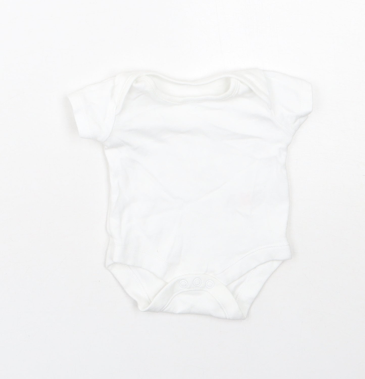 F&F Baby White  Cotton Babygrow One-Piece Size Newborn