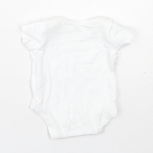 F&F Baby White  Cotton Babygrow One-Piece Size Newborn