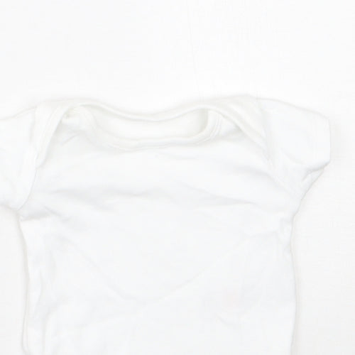 F&F Baby White  Cotton Babygrow One-Piece Size Newborn