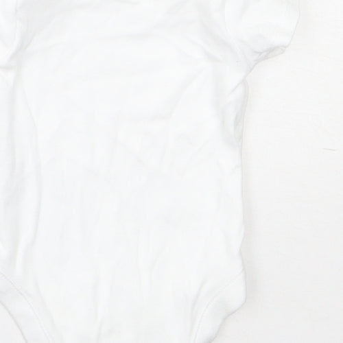F&F Baby White  Cotton Babygrow One-Piece Size Newborn