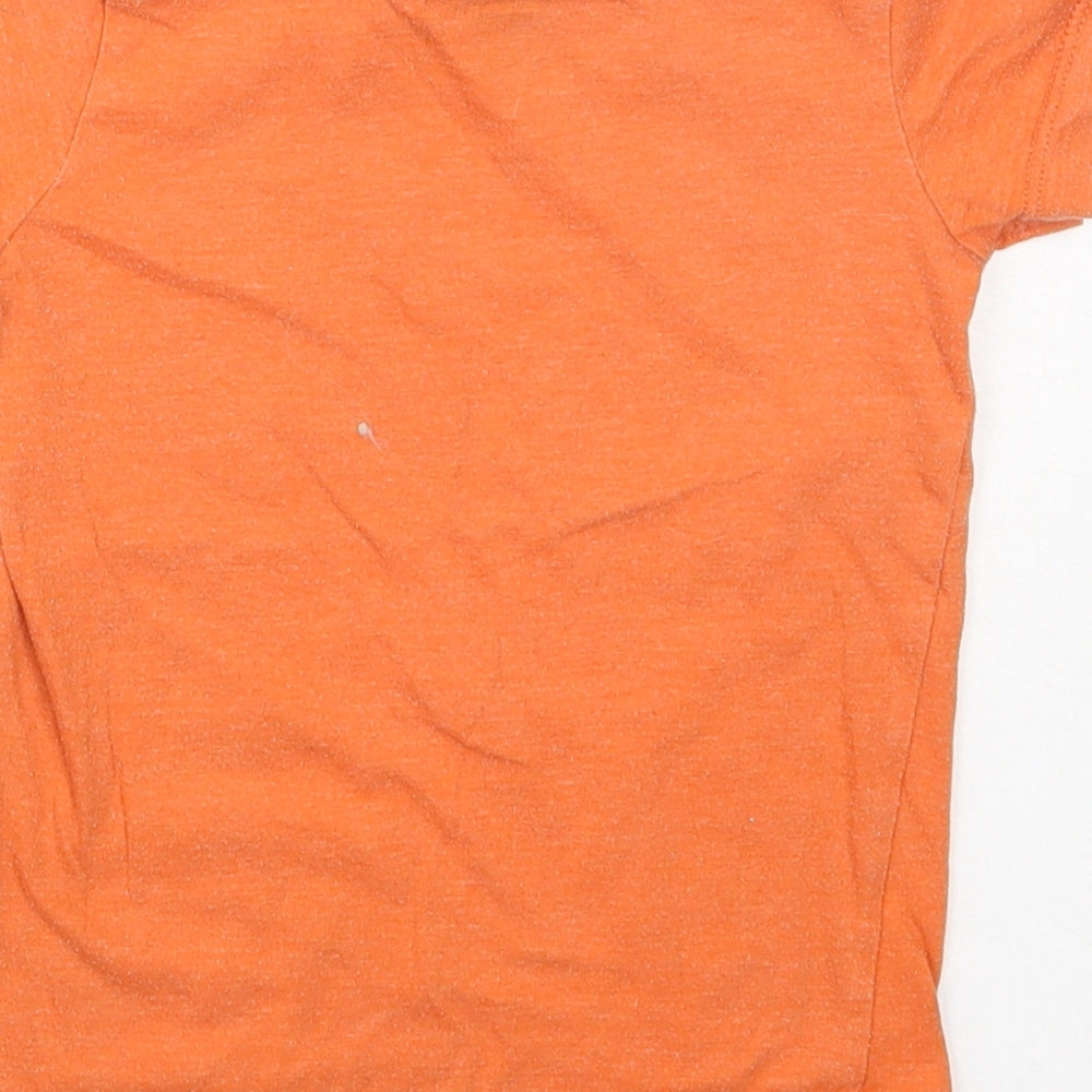 Matalan Boys Orange  Polyester Basic T-Shirt Size 4 Years Round Neck  - Dinosaur