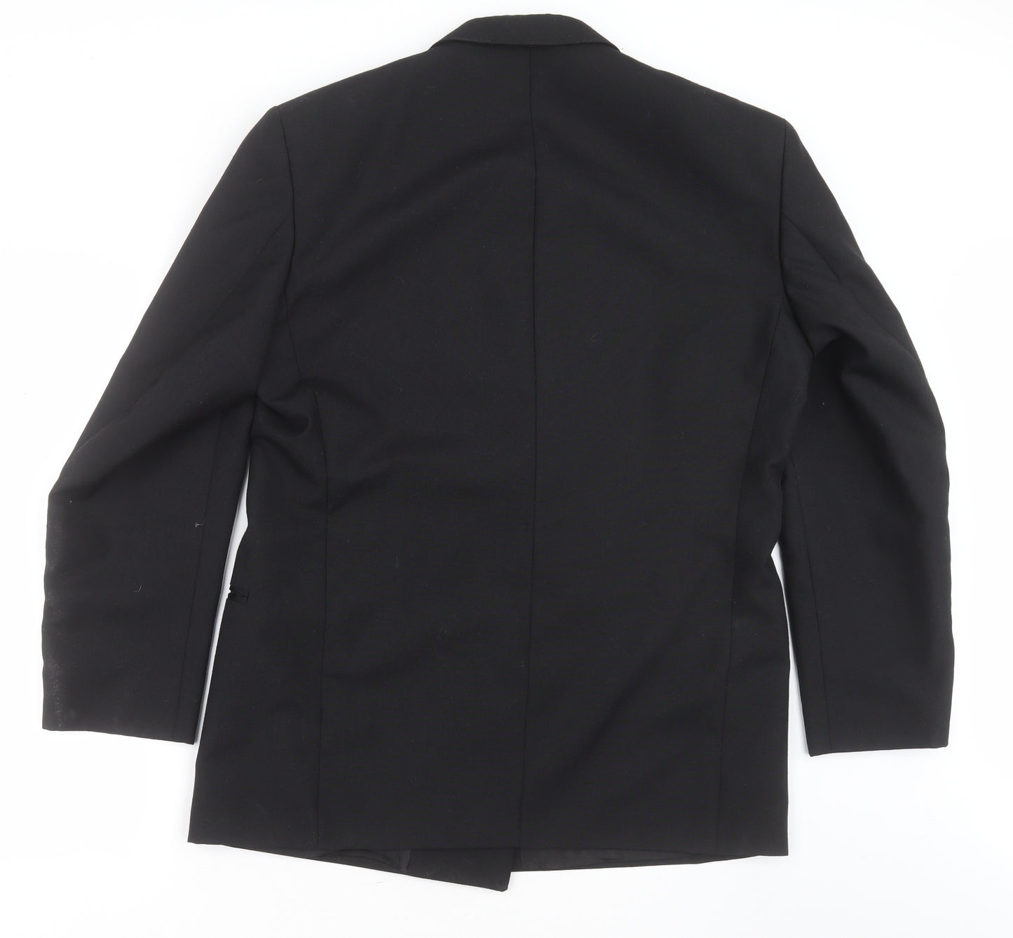 Moss Bros Mens Black  Polyester Jacket Suit Jacket Size 42