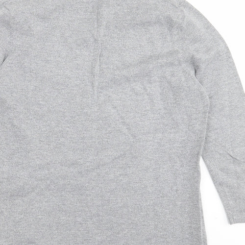 Principles Womens Grey V-Neck  Viscose Pullover Jumper Size 14