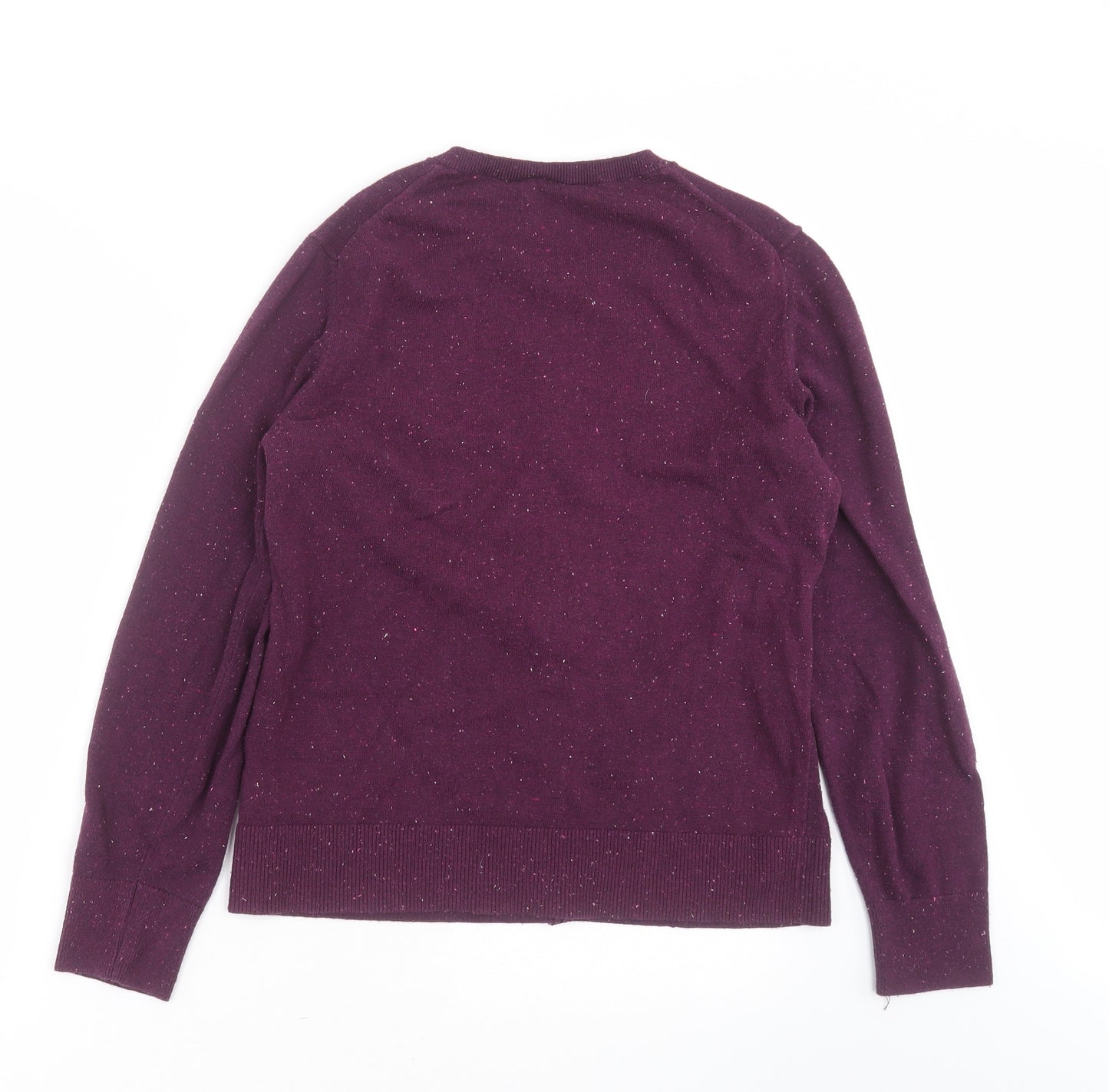 Gap Womens Purple Round Neck  Cotton Cardigan Jumper Size L