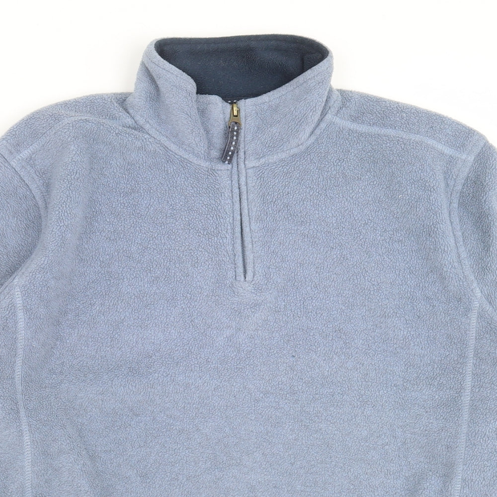 TU Mens Blue High Neck  Polyester Pullover Jumper Size M