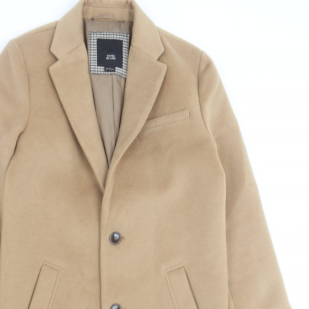 River Island Girls Beige   Jacket Coat Size 9-10 Years  Button