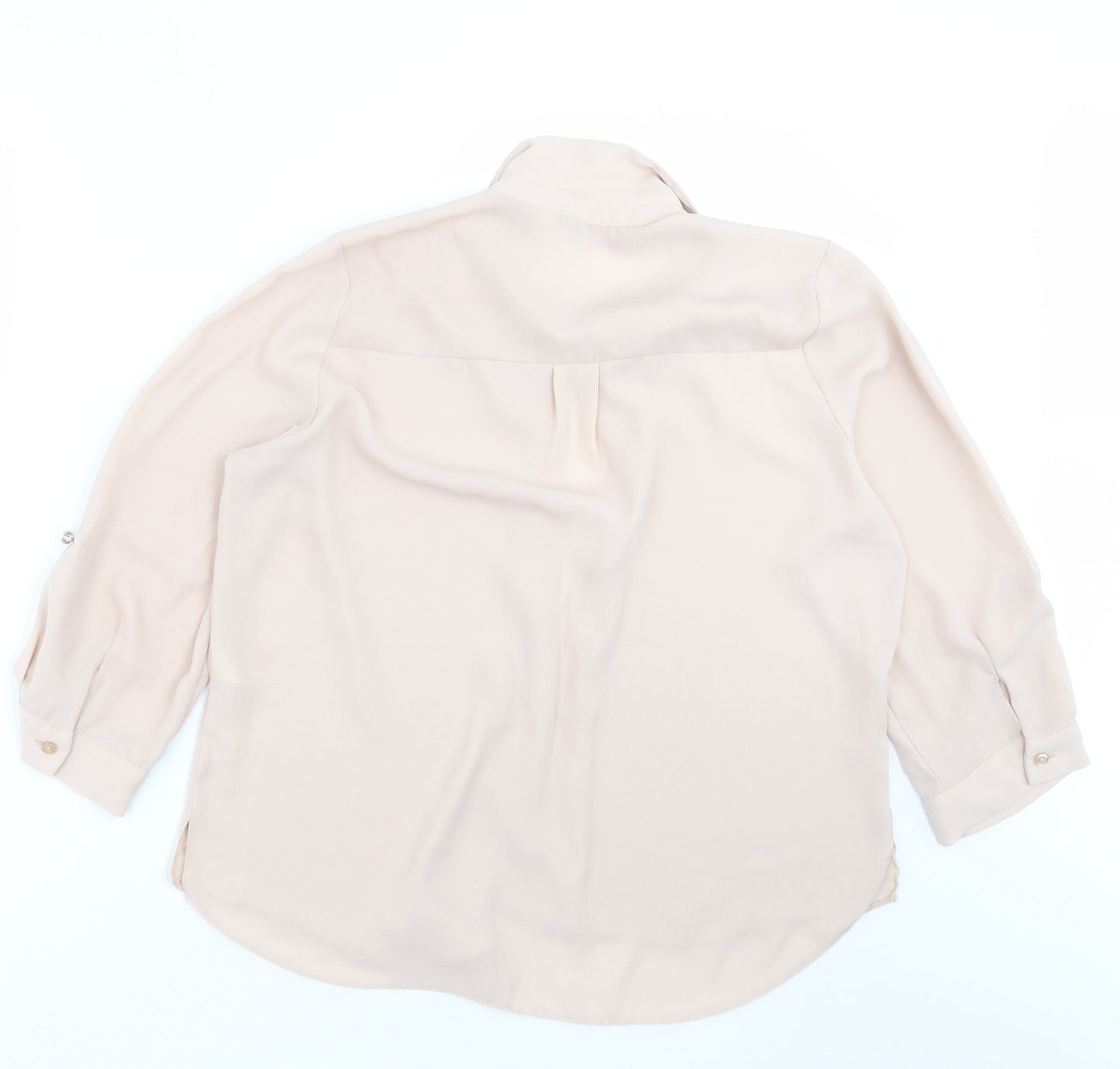 Dorothy Perkins Womens Pink  Polyester Basic Blouse Size 12 Collared