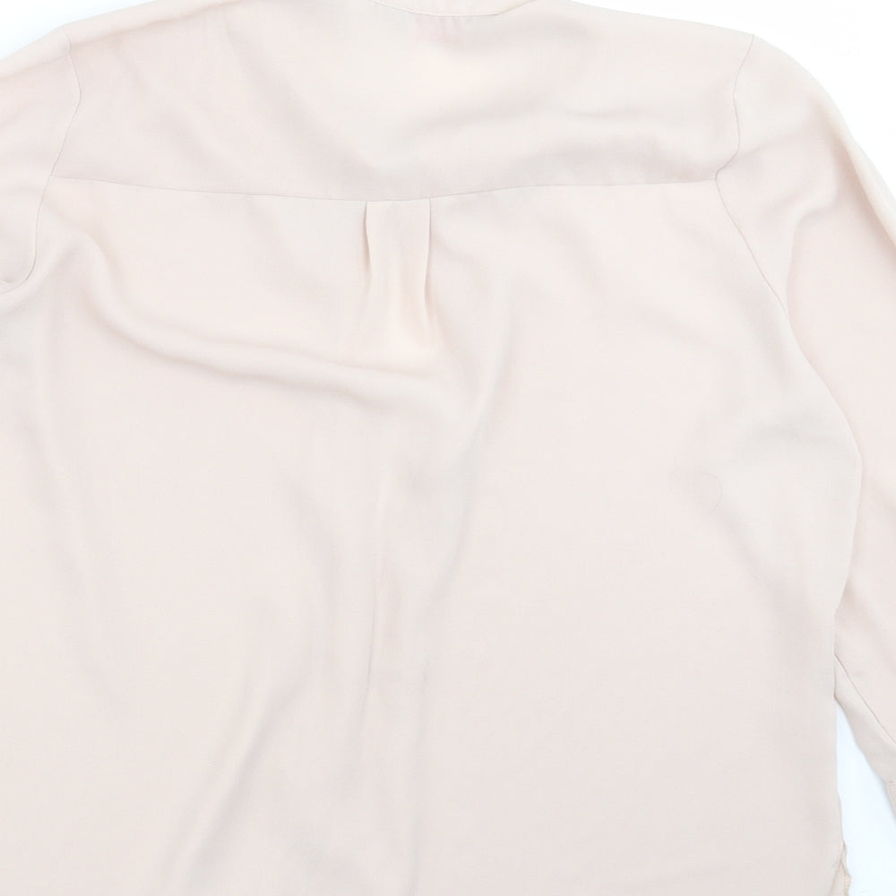Dorothy Perkins Womens Pink  Polyester Basic Blouse Size 12 Collared