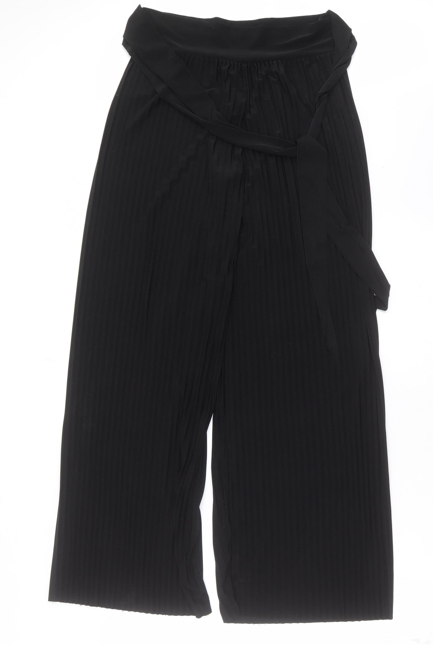 Preworn Womens Black  Polyester Trousers  Size XL L30 in Regular