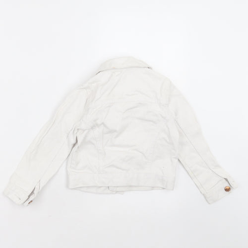 Primark Girls White   Jacket  Size 4-5 Years  Button