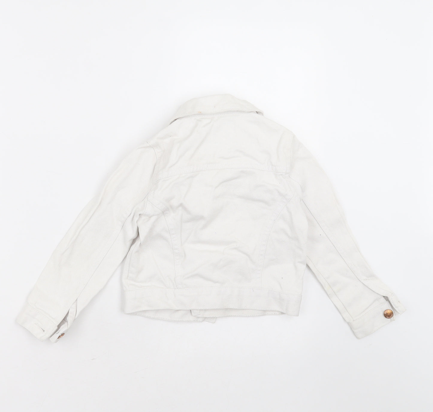 Primark Girls White   Jacket  Size 4-5 Years  Button