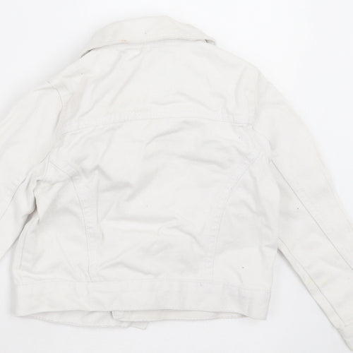 Primark Girls White   Jacket  Size 4-5 Years  Button