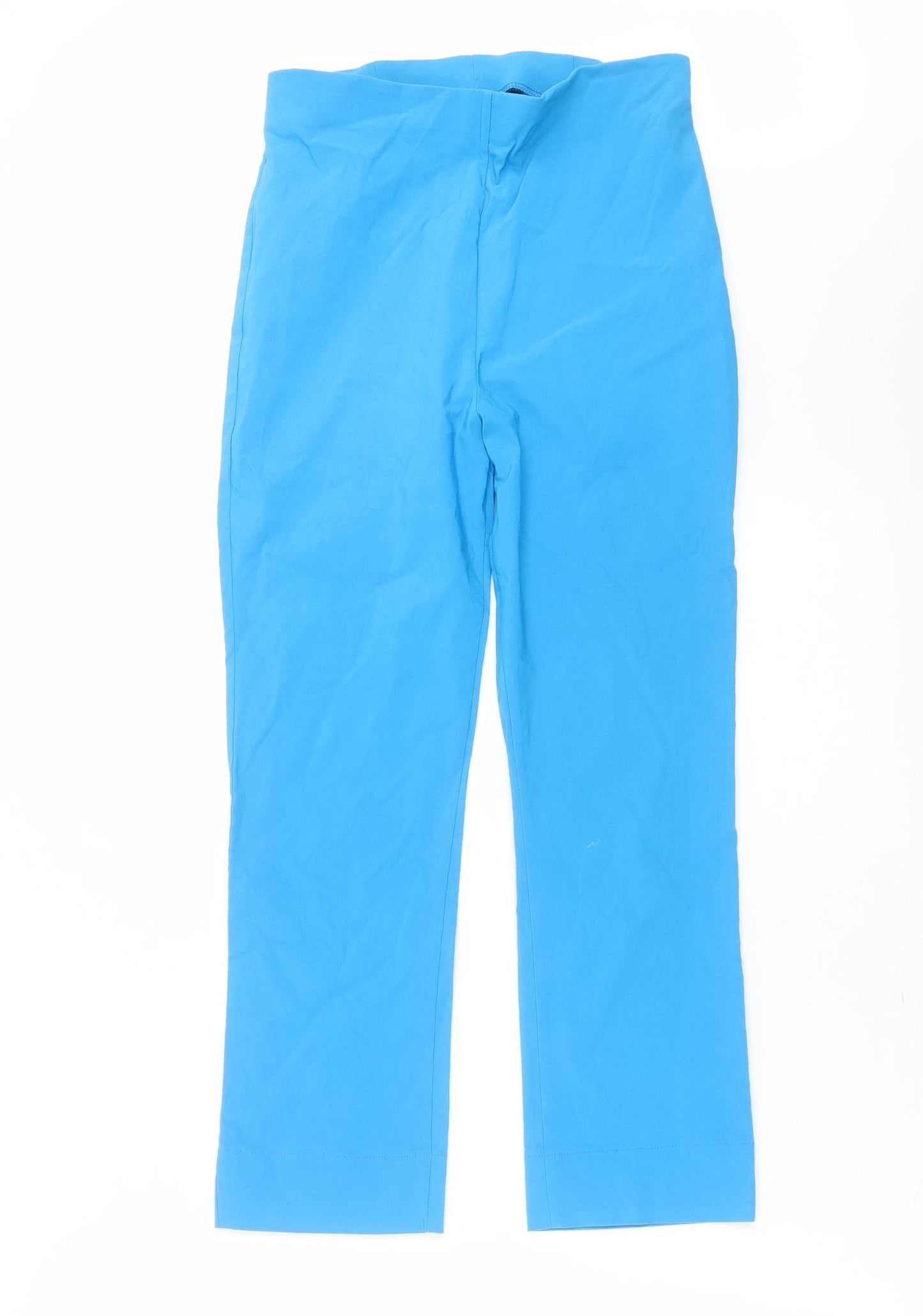 Roman Womens Blue  Viscose Trousers  Size 10 L22 in Slim  - cropped