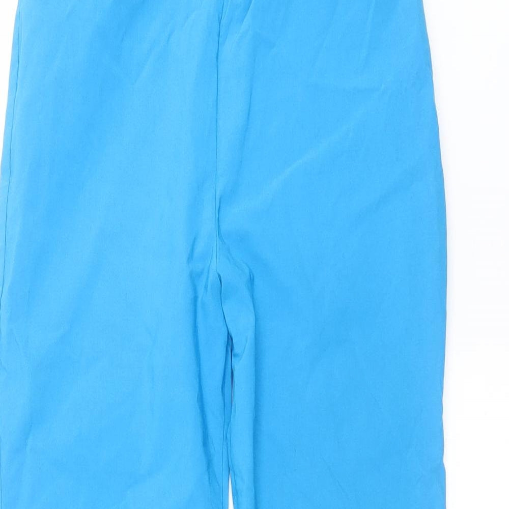 Roman Womens Blue  Viscose Trousers  Size 10 L22 in Slim  - cropped