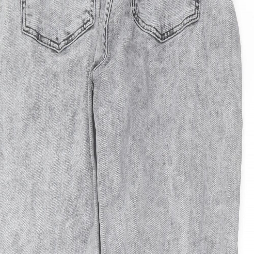 George Womens Grey  Cotton Mom Jeans Size 16 L28 in Regular Zip