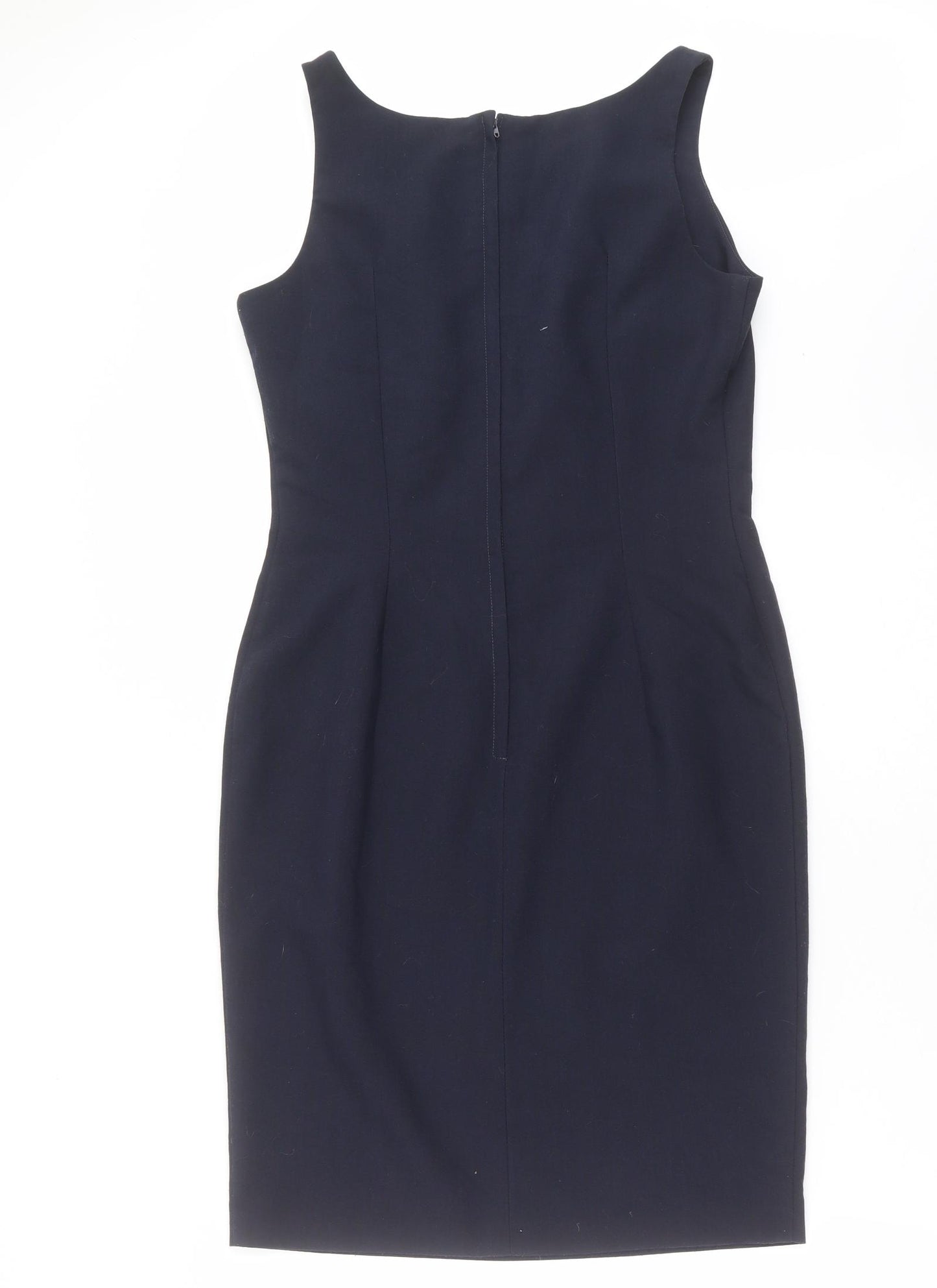 Preworn Womens Blue  Polyester Shift  Size 10  Round Neck